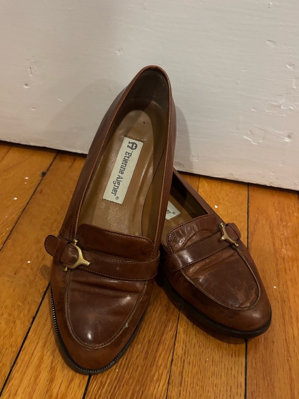 VTG Etienne Aigner Tracy Leather Loafers